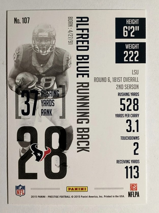 2015 Prestige #107 Alfred Blue