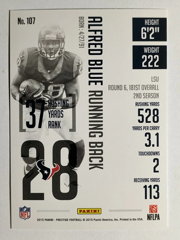 2015 Prestige Extra Points Green #107 Alfred Blue