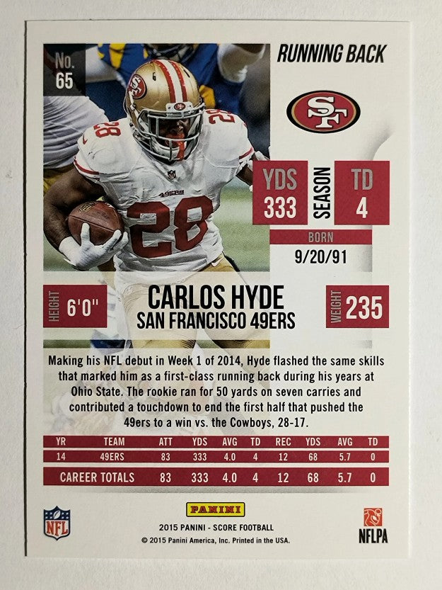2015 Score #65 Carlos Hyde