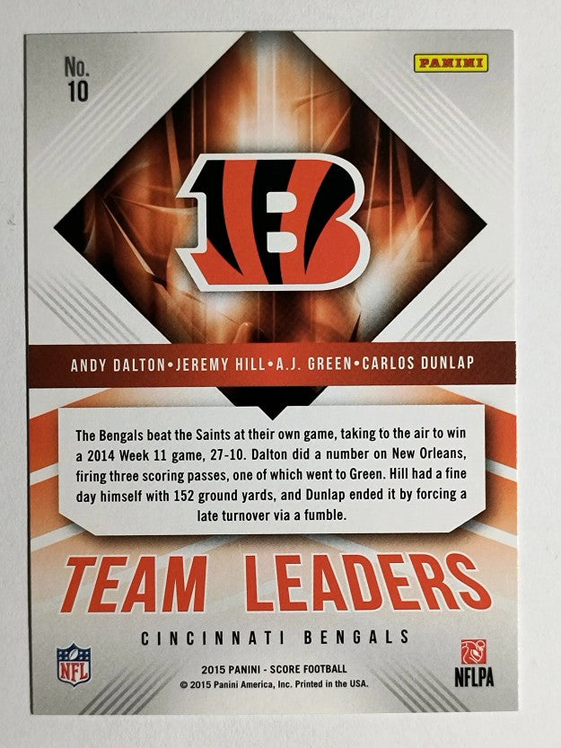 2015 Score Team Leaders #10 A.J. Green/Andy Dalton/Carlos Dunlap/Jeremy Hill