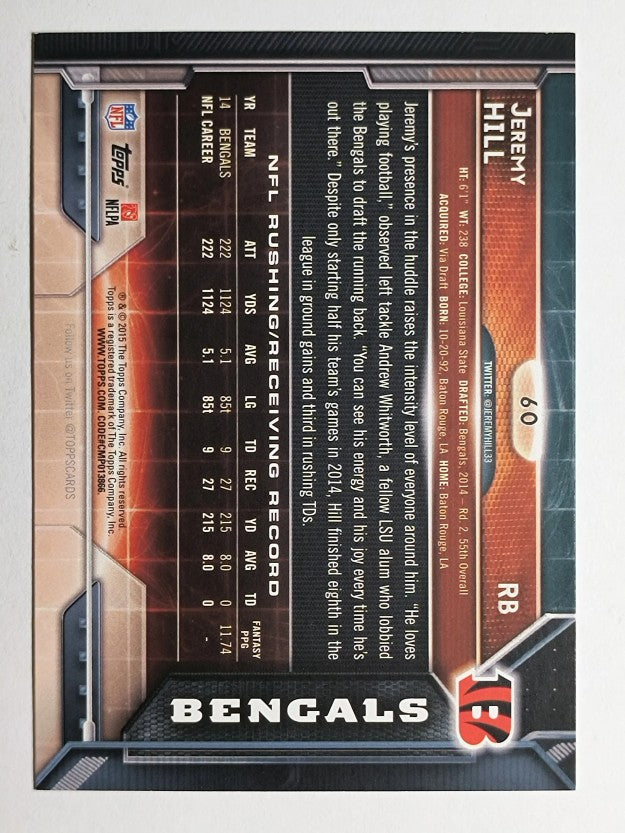 2015 Topps #60 Jeremy Hill