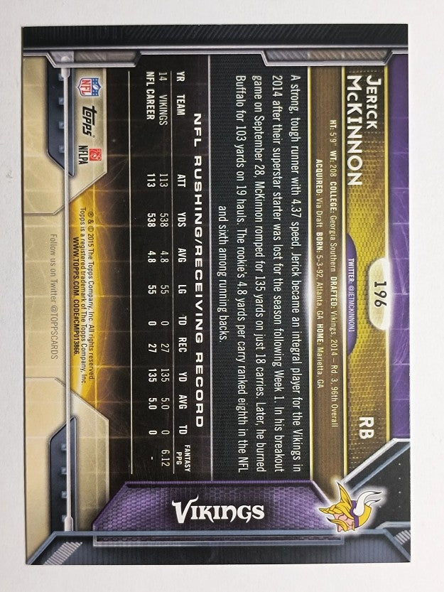 2015 Topps #196 Jerick McKinnon