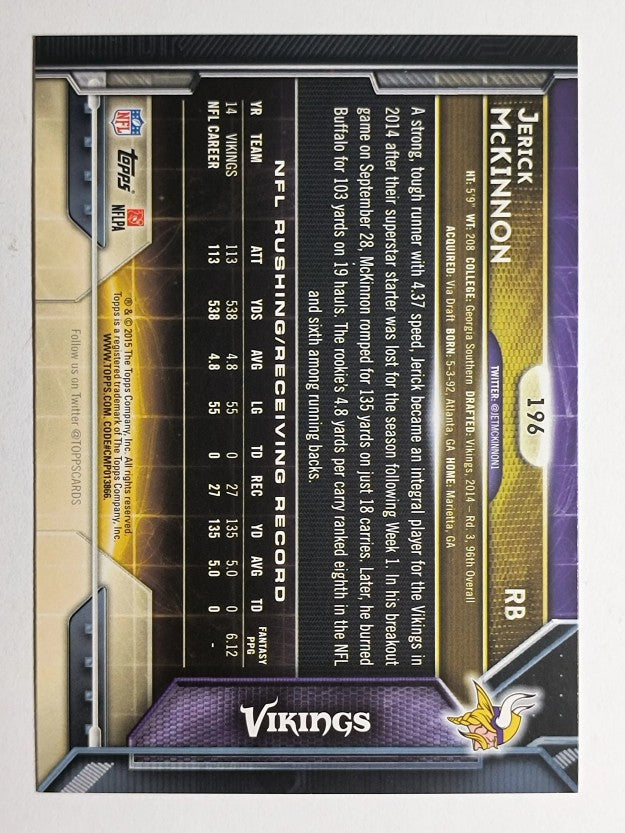2015 Topps #196 Jerick McKinnon