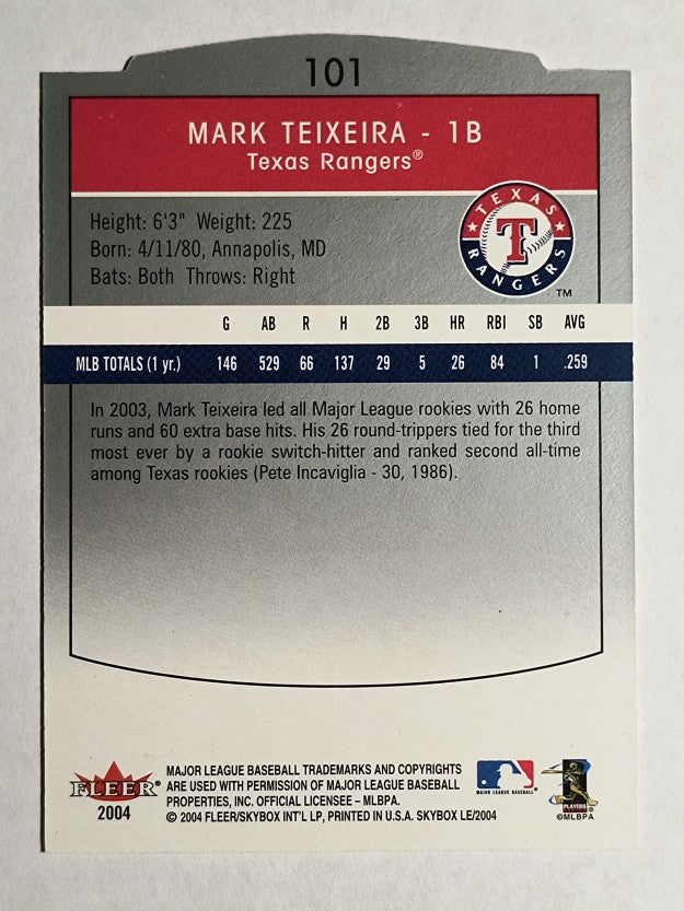 2004 SkyBox LE #101 Mark Teixeira