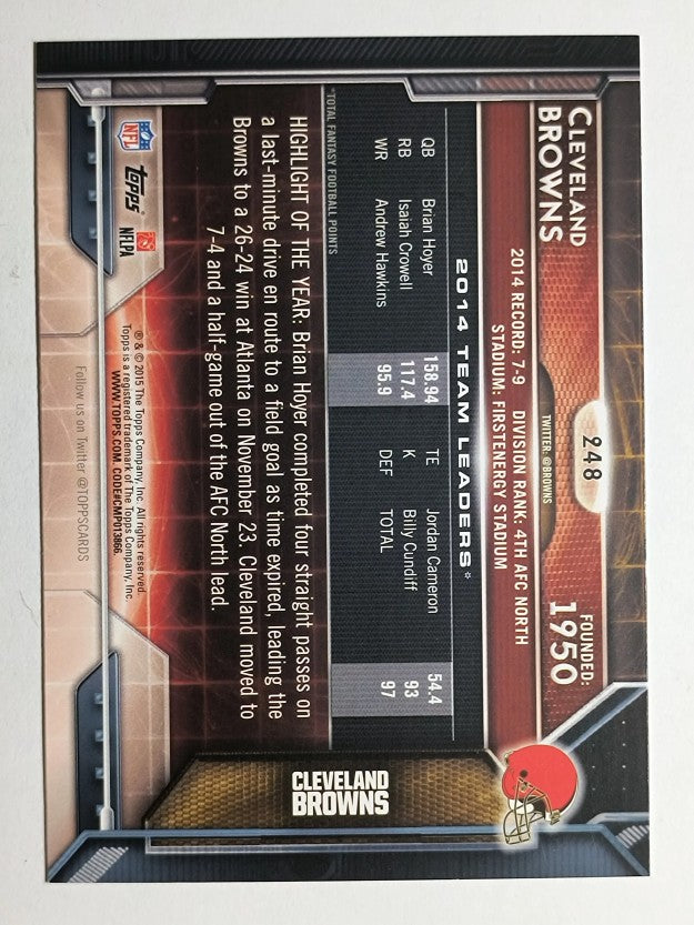2015 Topps #248 Cleveland Browns/Glenn Winston