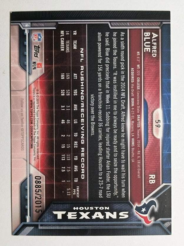 2015 Topps Gold #59 Alfred Blue