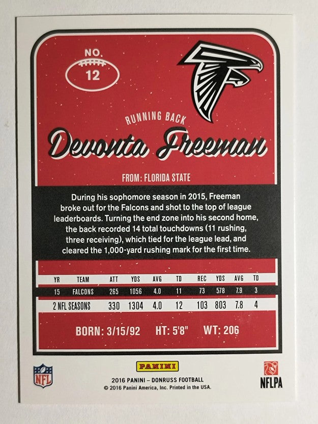 2016 Donruss #12 Devonta Freeman