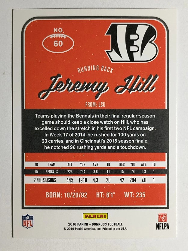 2016 Donruss #60 Jeremy Hill