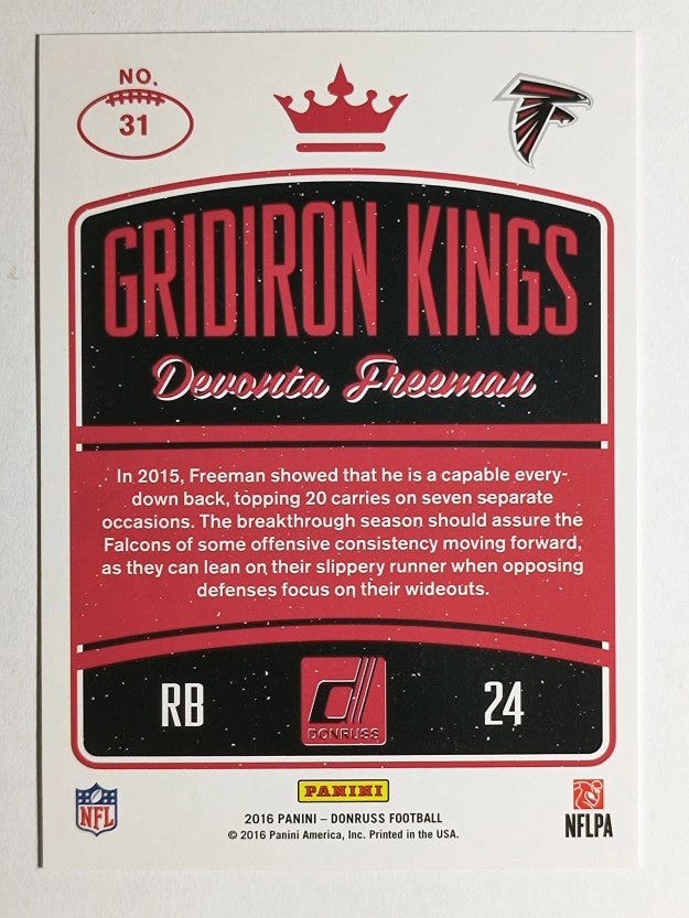 2016 Donruss Gridiron Kings #31 Devonta Freeman