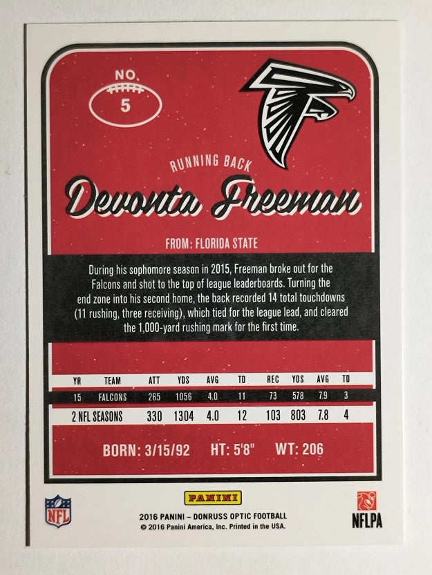 2016 Donruss Optic #5 Devonta Freeman