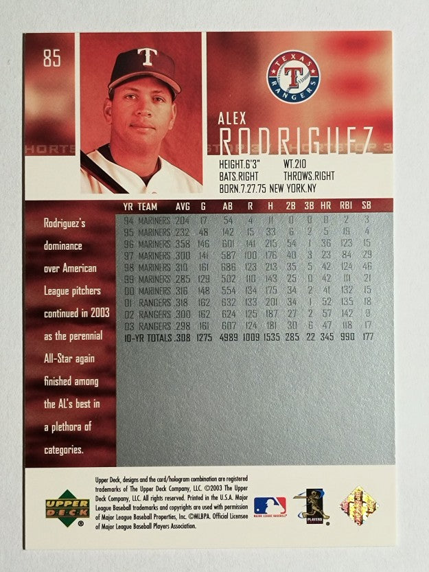 2004 Upper Deck #85 Alex Rodriguez