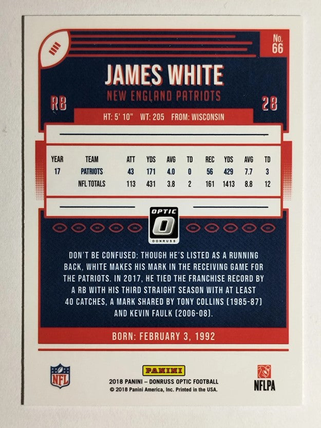 2018 Donruss Optic #66 James White