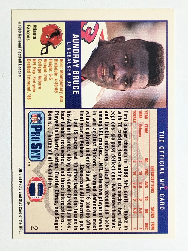 1989 Pro Set #2 Aundray Bruce RC