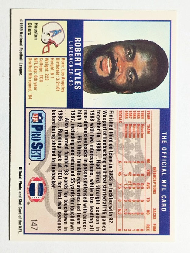 1989 Pro Set #147 Robert Lyles RC