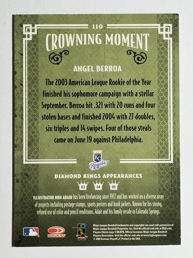 2005 Diamond Kings Framed Red #110 Angel Berroa