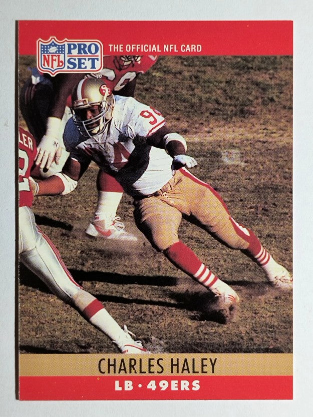 1990 Pro Set #289A Charles Haley ERR/Fumble recoveries 1 in 1986