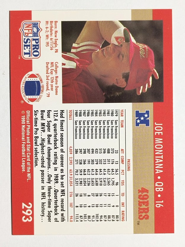 1990 Pro Set #293 Joe Montana