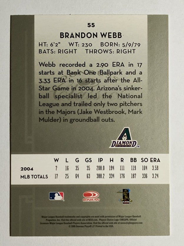 2005 Donruss Classics #55 Brandon Webb