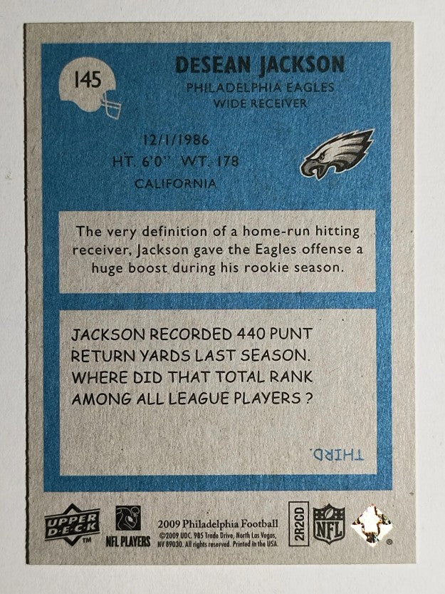 2009 Philadelphia #145 DeSean Jackson
