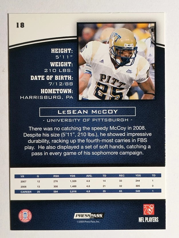 2009 Press Pass #18 LeSean McCoy