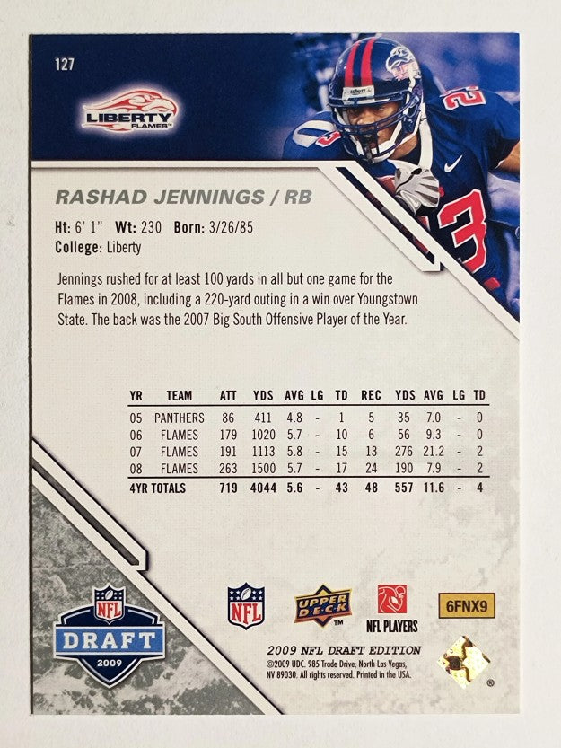 2009 Upper Deck Draft Edition #127 Rashad Jennings RC