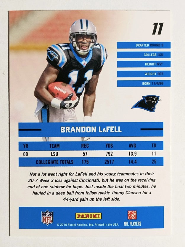 2010 Donruss Rated Rookies #11 Brandon LaFell