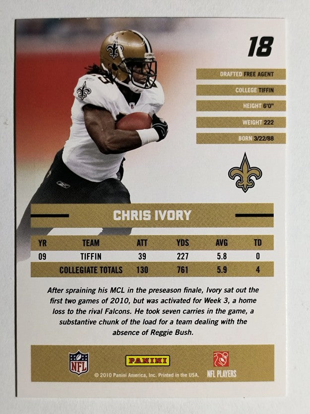 2010 Donruss Rated Rookies #18 Chris Ivory