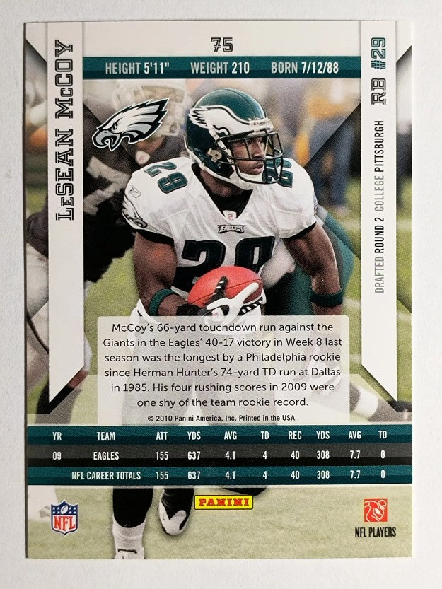 2010 Epix #75 LeSean McCoy