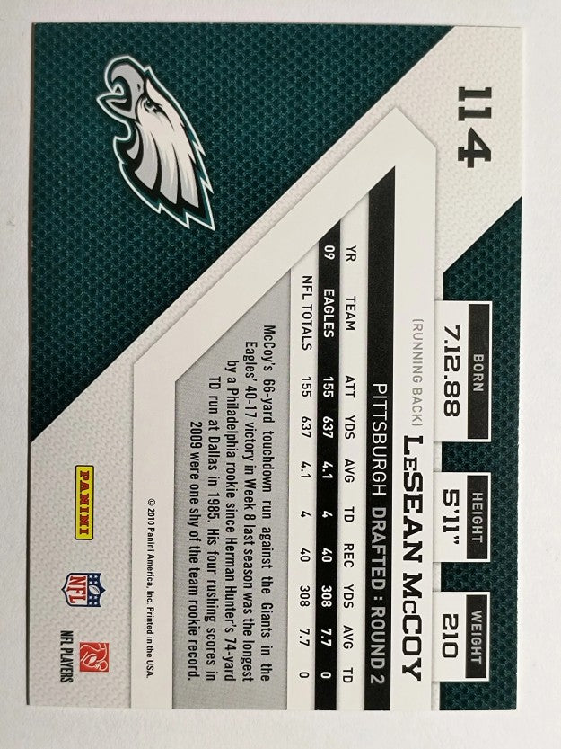 2010 Panini Threads #114 LeSean McCoy