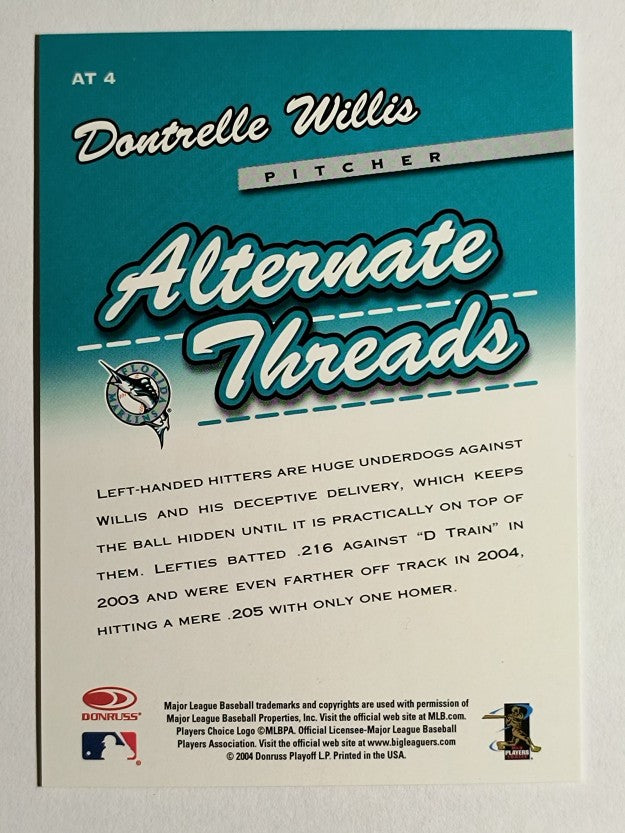 2005 Leaf Alternate Threads #4 Dontrelle Willis