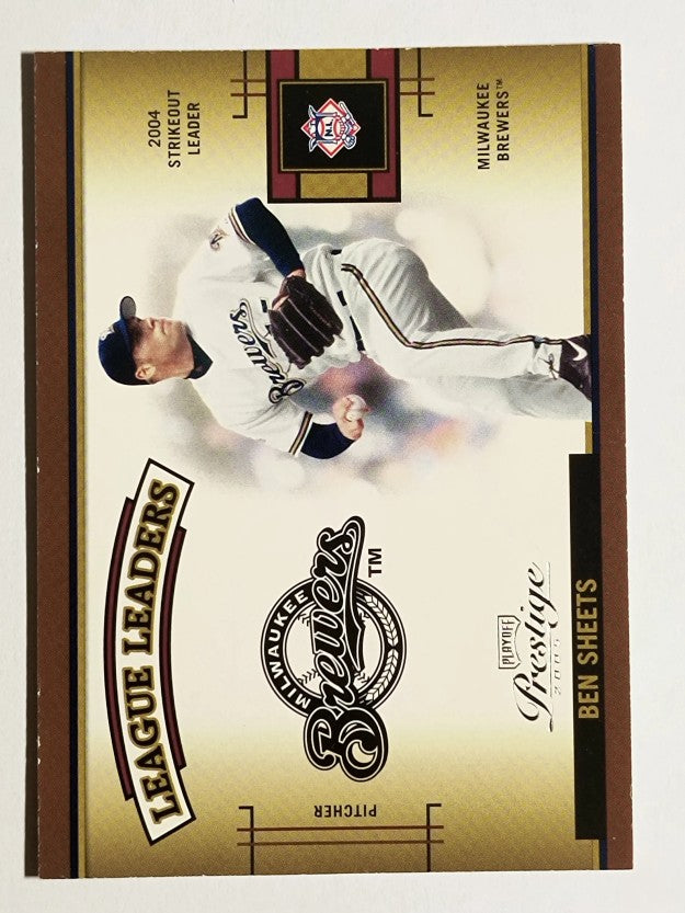 2005 Playoff Prestige League Leaders Single #2 Ben Sheets