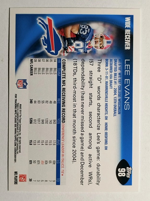 2010 Topps #98 Lee Evans