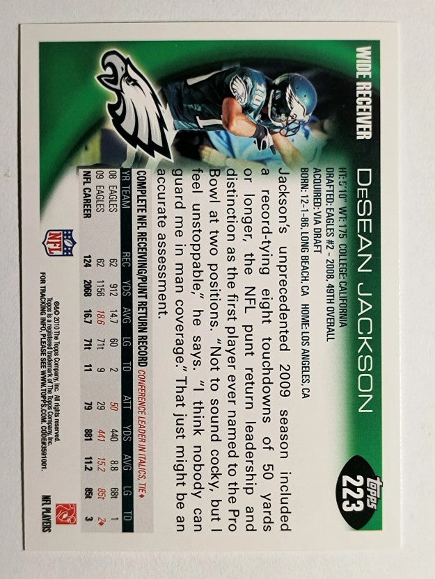 2010 Topps #223 DeSean Jackson