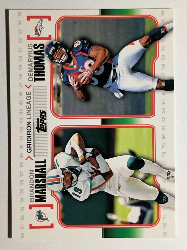2010 Topps Gridiron Lineage #GLMT Brandon Marshall/Demaryius Thomas