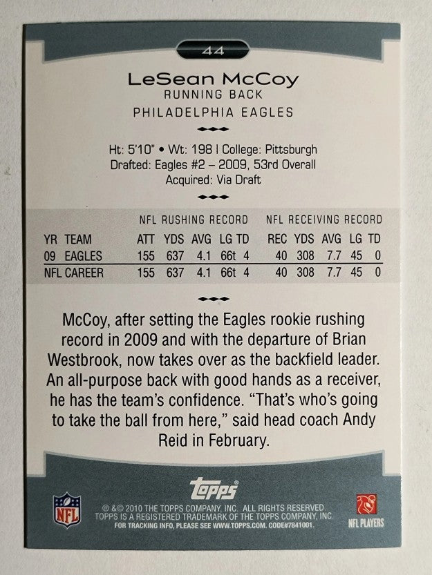 2010 Topps Platinum #44 LeSean McCoy