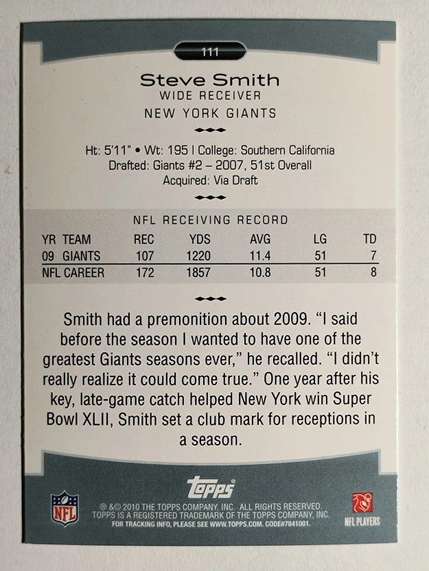 2010 Topps Platinum #111 Steve Smith USC