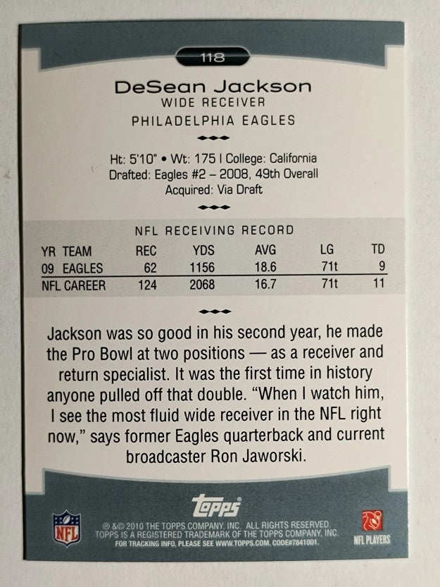 2010 Topps Platinum #118 DeSean Jackson