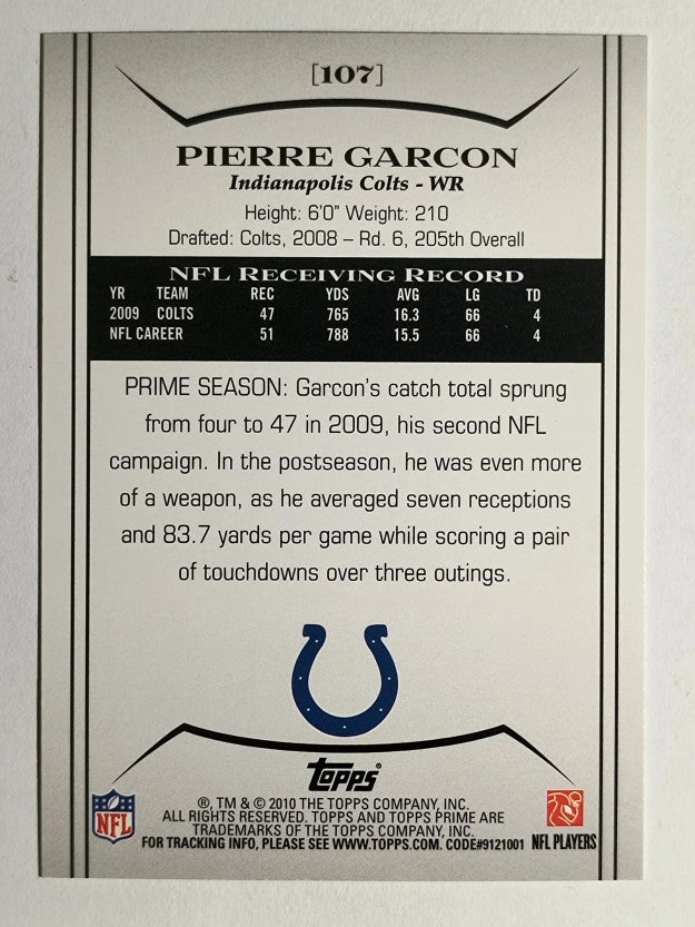 2010 Topps Prime Retail #107 Pierre Garcon
