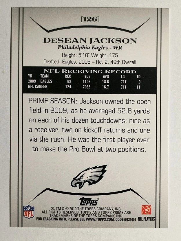 2010 Topps Prime Retail #126 DeSean Jackson