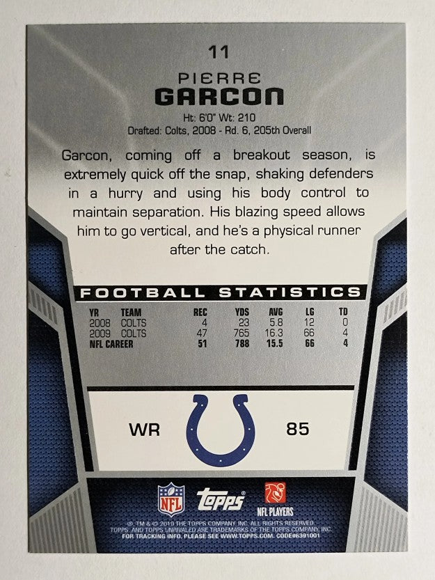 2010 Topps Unrivaled #11 Pierre Garcon