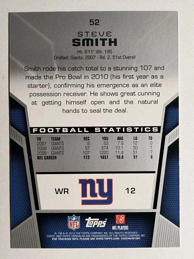 2010 Topps Unrivaled #52 Steve Smith