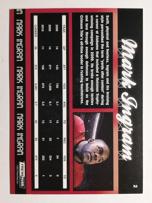 2011 Press Pass #2 Mark Ingram