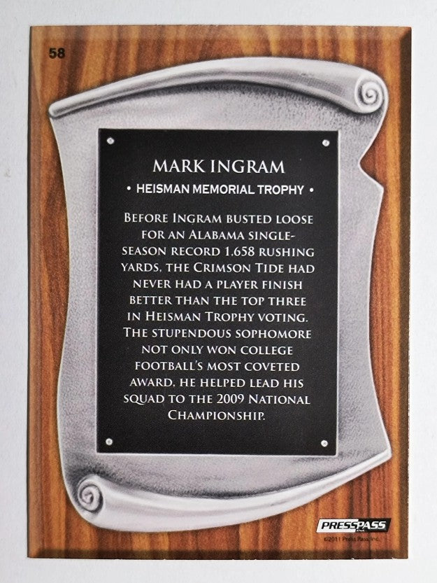 2011 Press Pass #58 Mark Ingram TC