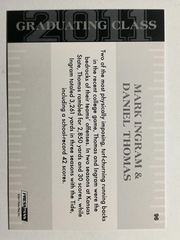 2011 Press Pass #96 Mark Ingram GC/Daniel Thomas