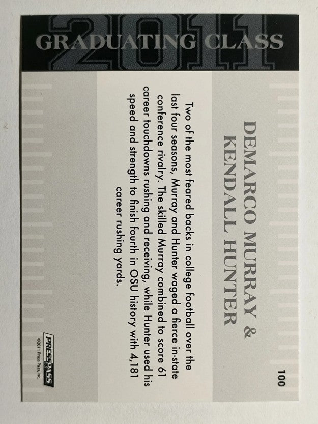 2011 Press Pass #100 DeMarco Murray GC/Kendall Hunter