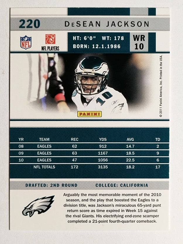 2011 Score #220 DeSean Jackson