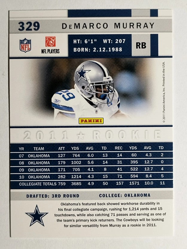 2011 Score Factory Set Updates #329 DeMarco Murray/white jersey game action