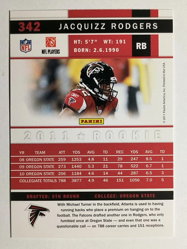 2011 Score Factory Set Updates #342 Jacquizz Rodgers