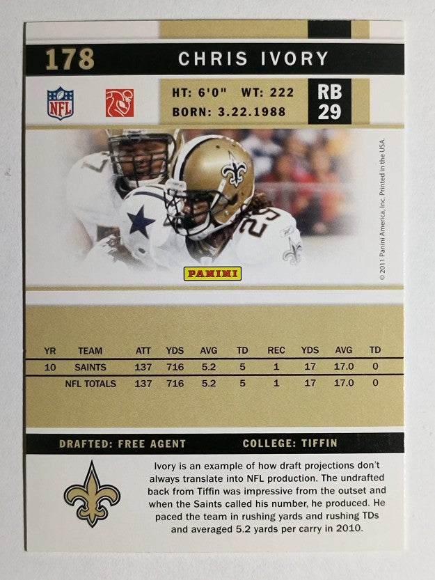 2011 Score Glossy #178 Chris Ivory