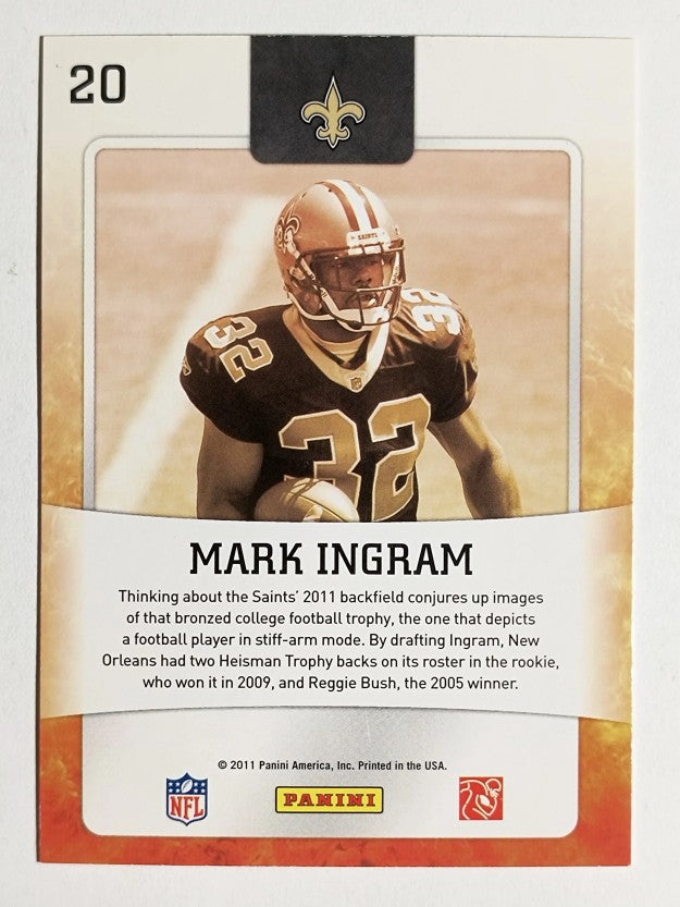 2011 Score Hot Rookies Gold Zone #20 Mark Ingram